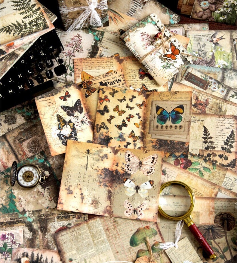 Vintage Style Scrapbook Paper Packs, Collage Paper, Deco Paper, Vintage ...