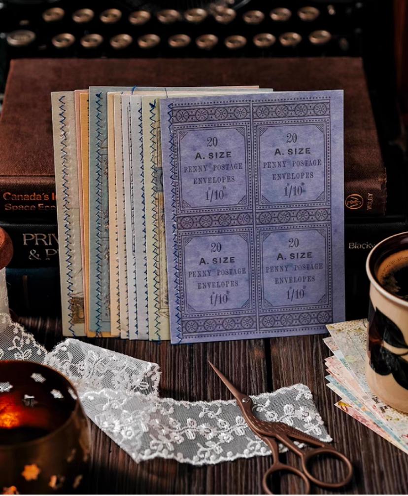 Vintage Scrapbook Paper With Sewing Threads, Junk Journal Kit, Collage ...