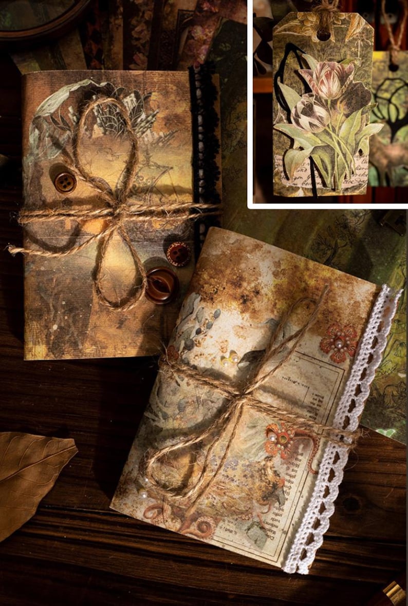 40 Vintage Style Scrapbook Paper, Fantasy Collage Paper,deco Paper ...