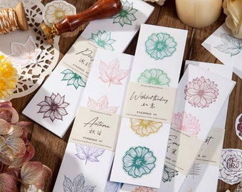 30 sheets Flower Stickers, Plants Stickers, Journal Stickers, Floral Stickers, Junk Journal Kit,Kiss-Cut Stickers for Junk journal,Scrapbook