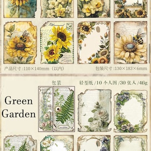 30 Sheets Scrapbook Paper Pack, Vintage Nature Style Collage Paper ...