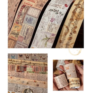 Vintage Style Washi Tapes, Masking Tapes, Journal Tapes, Planner Tapes ...