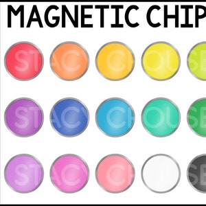 Magnetic Chips, Tokens, Clip Art, Moveable Clip Art, Clip Art for Educational Resources