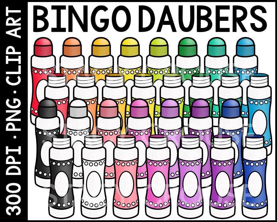 Bingo Daubers Markers Mini Tip Set of 7 Rainbow of Colors Scrap