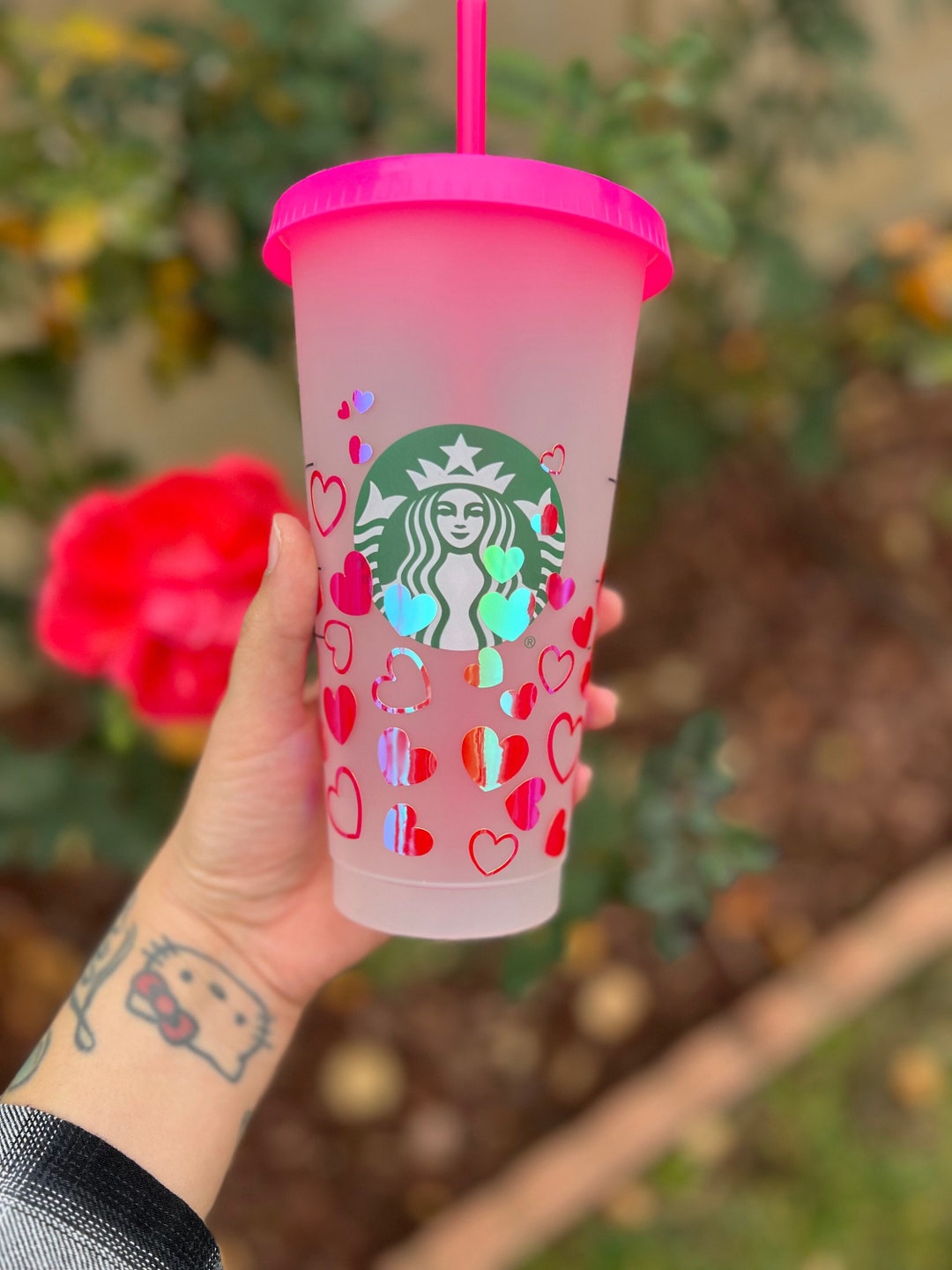 Valentines Day Starbucks Cup//love Venti Coffee Cup//handmade Etsy