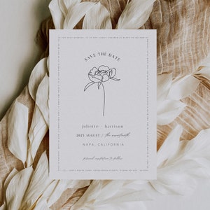 Christian Artistic Save the Date Template Minimalist Wedding Announcement Doodle Printable Unique Bible Verse Save The Date Flower Love