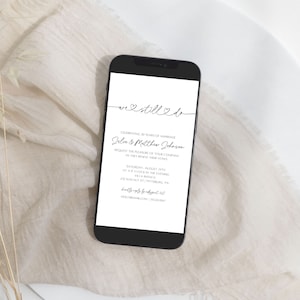 Mara Minimalist Vow Renewal Evite, Modern Vow Renewal Digital Invitation, We Still Do Electronic Invite, Vow Renewal Ceremony evite download