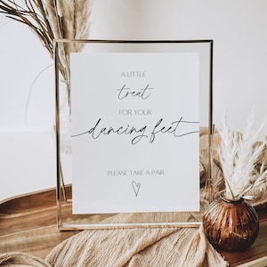 A Little Treat for Your Dancing Feet Sign Template Printable Wedding Flip Flop Sign Editable Wedding Guest Dancing Shoe Sign Canva DIY Mara