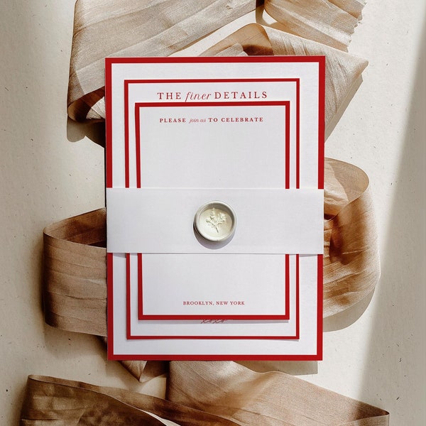 Canva Christmas Wedding Invite Suite Etsy