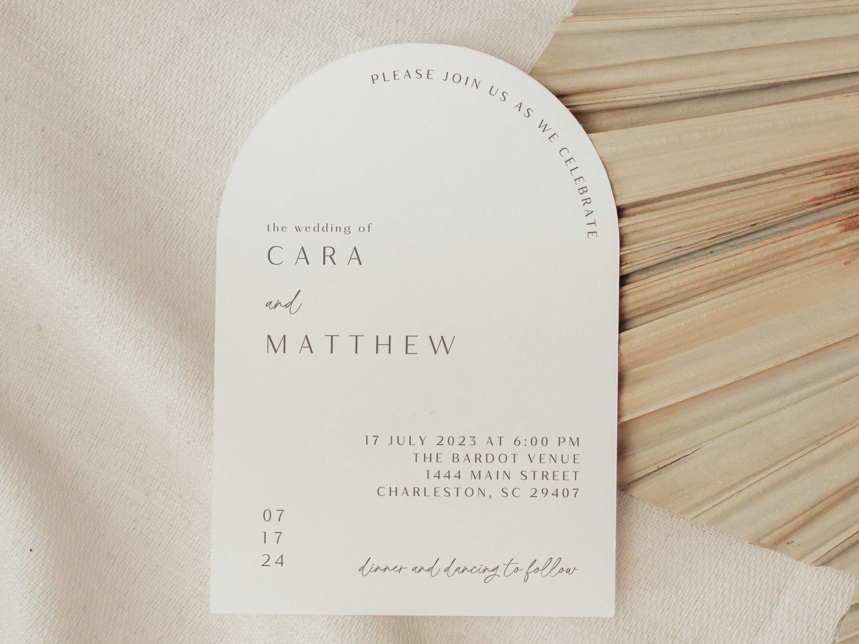 Minimalist Arch Wedding Invitation Template Mauve Arch Wedding Invite Minimalist Arch Wedding Invitation Template Mauve Arch Wedding Invite