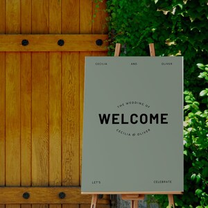 Wedding Welcome Sign Template Funky Wedding Sign Modern Wedding Welcome ...