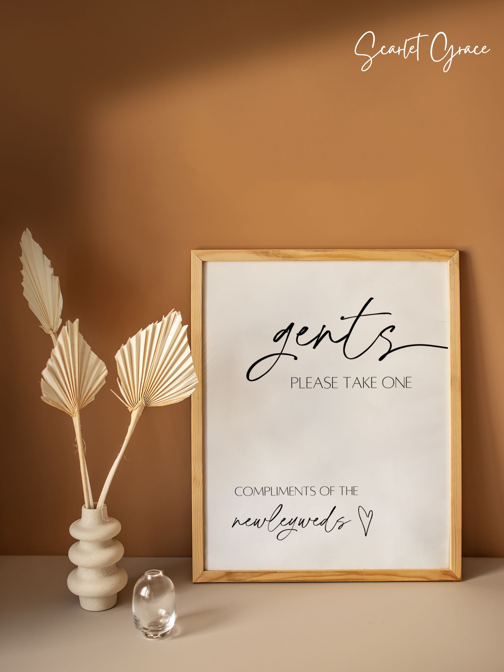 Gents Take One Sign Template Printable Modern Ladies and Gents Wedding ...