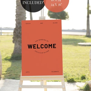 Wedding Welcome Sign Template Funky Wedding Sign Modern Wedding Welcome ...