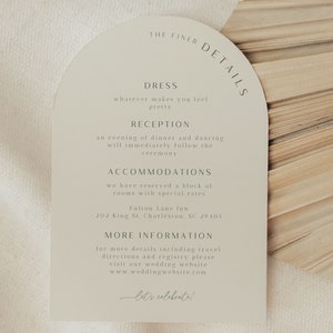 Sage Green Arch Wedding Invitation Suite Template Sage Neutral Stacked Arch Wedding Invite Suite Sage Arch Wedding Stationary Printed Invite image 4