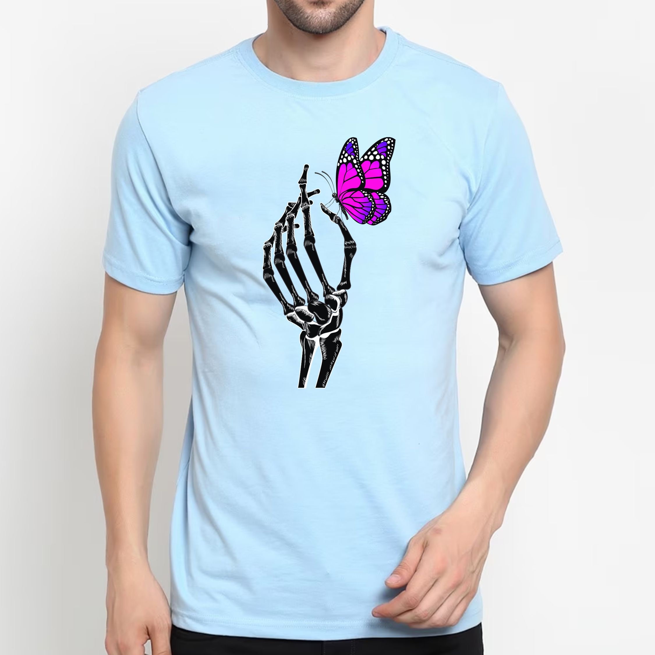 Discover Skeleton Hand Butterfly Shirt | Goblincore T Shirt | Fairycore T shirt | Mom Birthday Gift | Grunge Shirt | Gift for her | Spooky Shirt