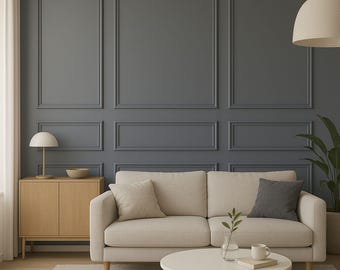 Ready-to-install Wall Molding Package, Pre-cut Factory Primed Wainscoting Kit, Accent Wall DIY Primed Wall Moulding, French Molding Wall Kit