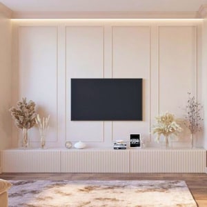 Wall molding package ready to assemble, pre-cut factory primed, wall paneling kit - 4  rectangles wainscoting panels