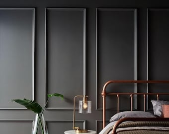 Paintable Wall Panel Kit: Pre-Cut Wainscoting Frames, Accent Wall Molding