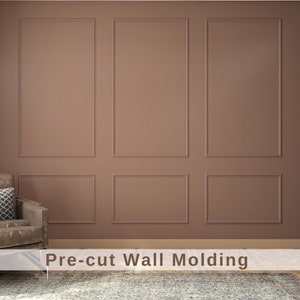 Stylish Design for Home and Office  Easy-to-Install Pre-Cut Wall Moldings - Modern and Classic Decor