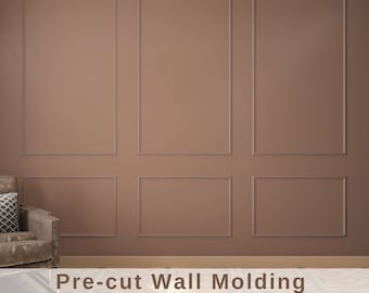 Stylish Design for Home and Office  Easy-to-Install Pre-Cut Wall Moldings - Modern and Classic Decor