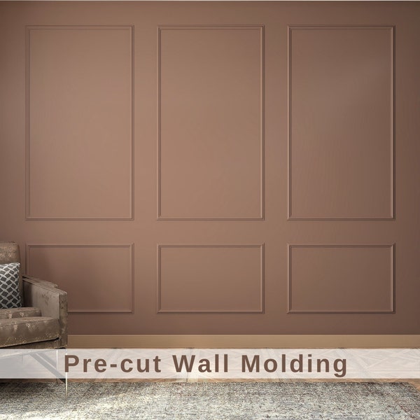 Stylish Design for Home and Office  Easy-to-Install Pre-Cut Wall Moldings - Modern and Classic Decor