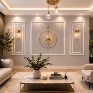 Ready to install Wall Moulding Kit, Ready to Go Wall Paneling Kit Wall Paneling Wainscoting Kit Pre-cut Bespoke Paneling Wainscoting Frames