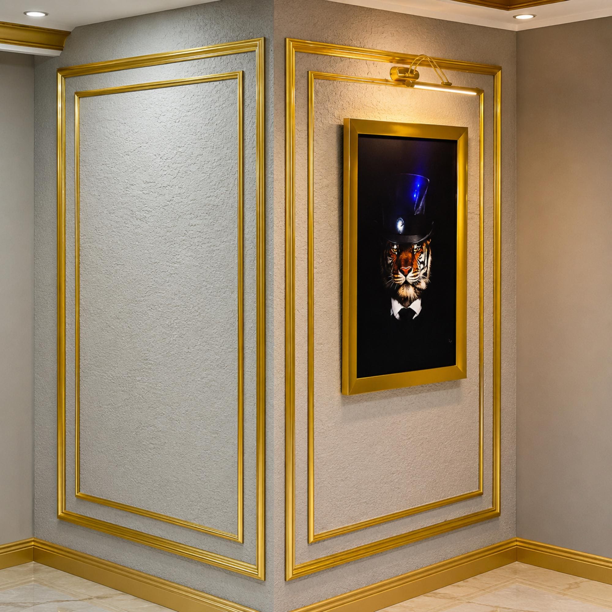 Shiny Gold Wall Molding, DIY Project (94.5" Length) - Etsy