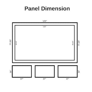 Pre-Cut Wall Molding Kit: Wainscoting Panels - 3 Upper & 3 Bottom Rectangles