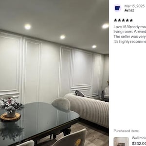 Wall Molding Package Ready to Assemble, Pre-Cut Factory Primed, Wall Paneling Kit - Nested Rectangle Wainscoting Panels, Wall Moulding Kit image 7