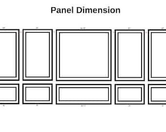 Pre-Cut Wall Paneling Kit: Wainscoting Wall Molding - Paint Ready