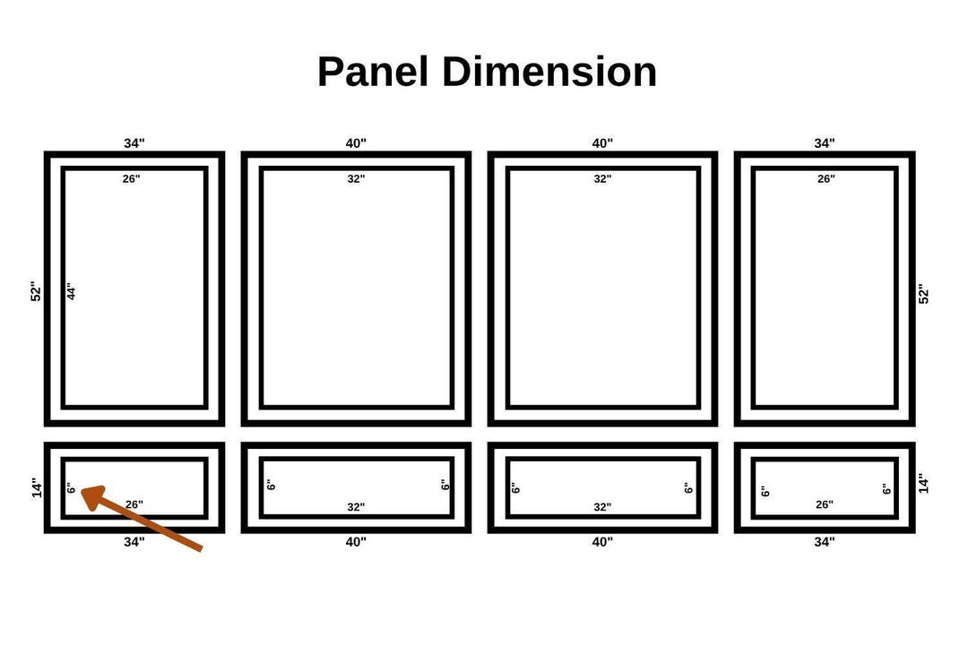 Cladding Card Pre-cut Wainscoting Cladding Kit: Easy Install Wall Moulding - Etsy Canada