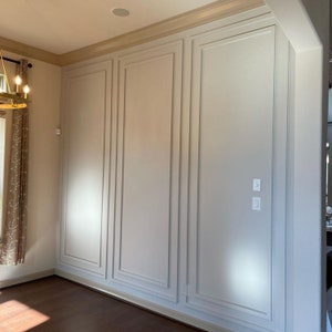 Ready to Assemble Wall Moulding Kit, Flat Wall Paneling Kit Wall Paneling Wainscoting Kit Pre-cut Bespoke Paneling Wainscoting Frames