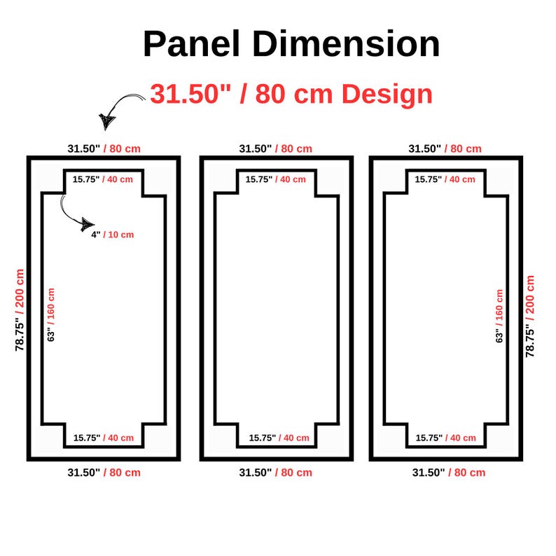 Pre-cut Wall Paneling Kit: Nested 3 Panel Wainscoting - Ready to ...