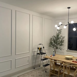 Wall Molding Kit - Pre-cut Wall Paneling Kit - Accent Wall Trim - Wainscoting - French Molding 1 Panel Design