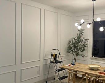 Wall Molding Kit - Pre-cut Wall Paneling Kit - Accent Wall Trim - Wainscoting - French Molding 1 Panel Design, Wall Molding