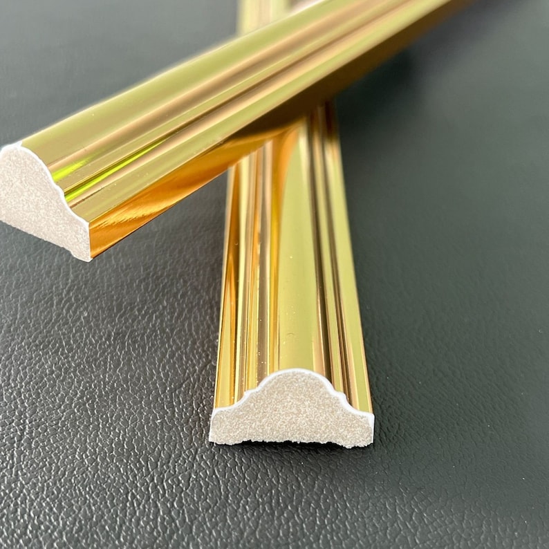 Shiny Gold Wall Molding, DIY Project (94.5" Length) - Etsy