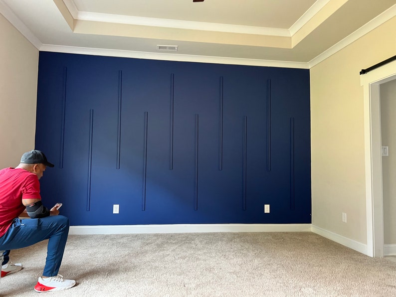 Easy DIY Wall Molding Kit – Transform Your Space with Pre-cut Bespoke Wainscoting Frames and Stylish Wall Paneling, Accent wall kit image 4
