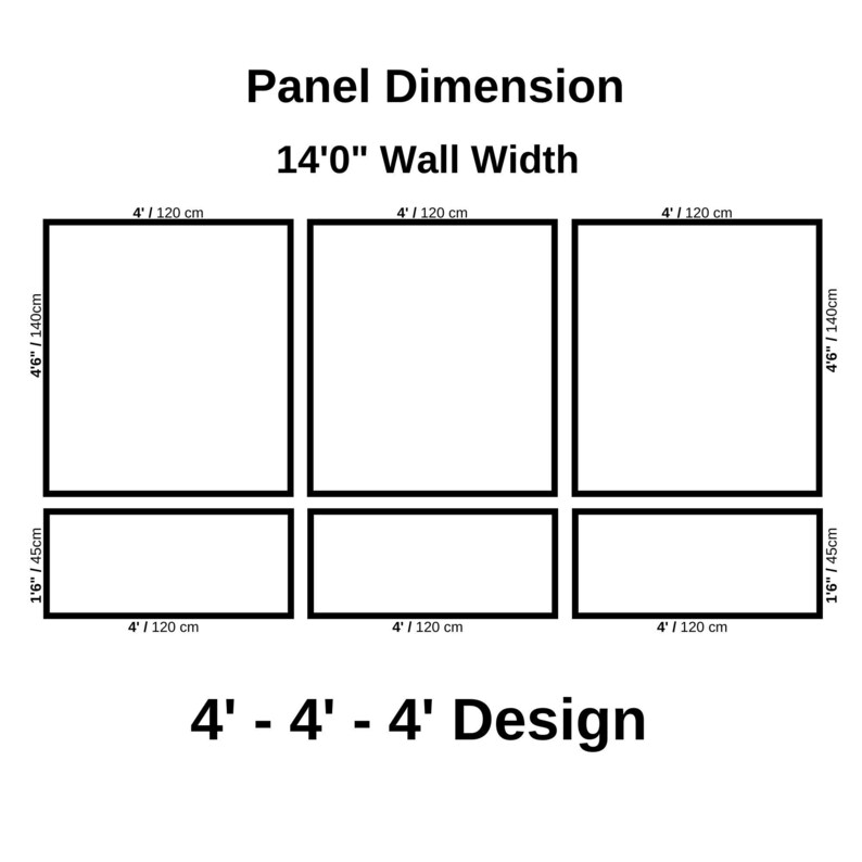 Primed Wall Moulding Kit Wainscoting Kit - Pre-cut Wall Paneling Kit - French Molding-Accent Wall Molding Trim - 3 Frames Design, Wall Kit 4'
