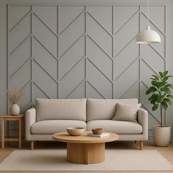 Herringbone Wall Molding Kit: Pre-Cut & Primed Accent Wall Paneling