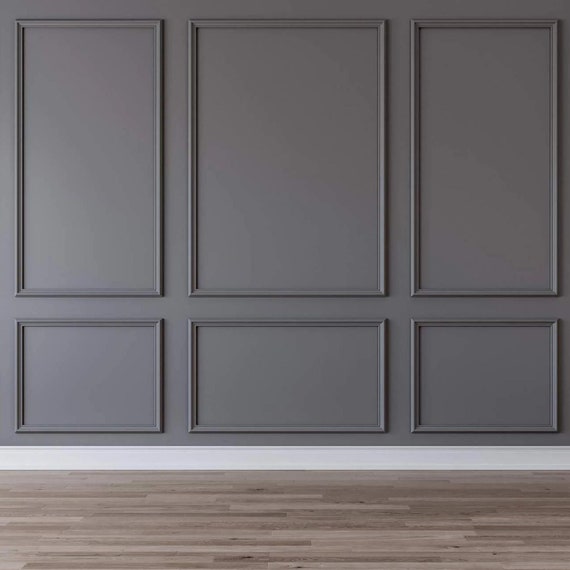 Wall Molding Package ready to Assemble, Pre-cut factory primed,  Picture Frame Wall Molding, Wall Moulding Kit, Accent Wall Kit