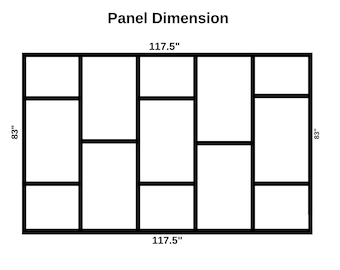 Pre-Cut Wall Paneling Kit: Wainscoting Wall Molding - 3 Rectangle Panels