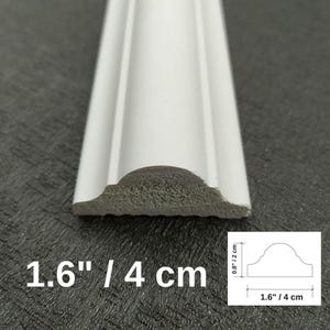 Wall Molding Package Ready To Assemble, Pre-Cut Factory Primed, Wall Paneling Kit - 3 Upper and 3 Bottom Rectangles Wainscoting Panels image 5