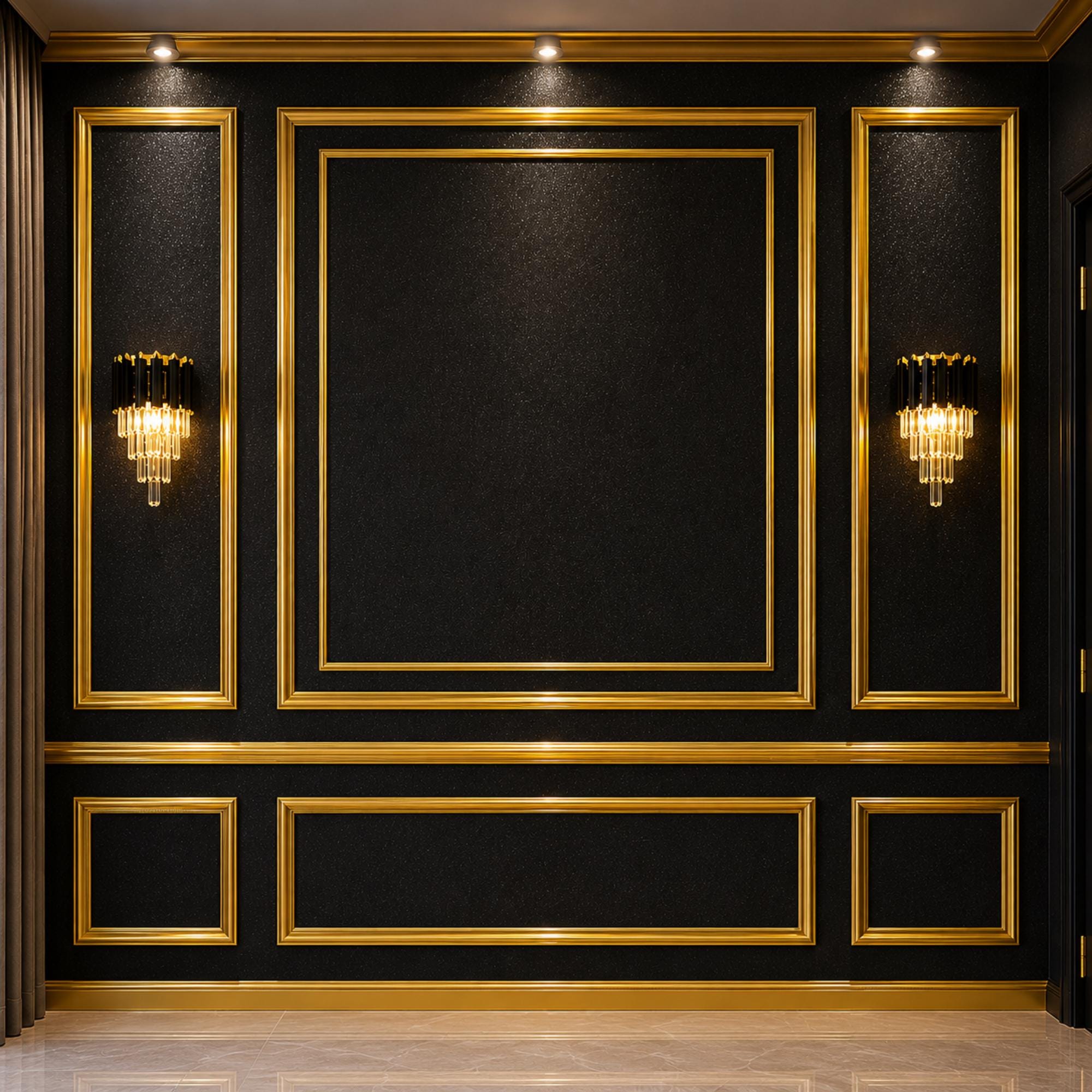 Shiny Gold Wall Molding, DIY Project (94.5" Length) - Etsy