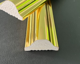 Shiny Gold Wall molding Gold-Coated Wall molding, Painted wall molding Shiny wall molding DIY project, Wall molding, Wall moulding