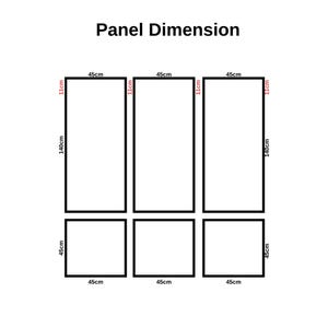Pre-Cut Wall Paneling Kit: Wainscoting Molding, Paintable, 3 Upper & 3 Bottom Rectangles