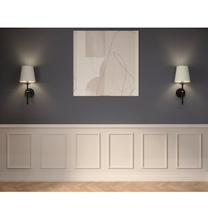 Paintable Paneling Kit Ready Made Wall Molding Kit Accent Wall Molding Accent Wall Trim Paneling Half Wall Panel image 1