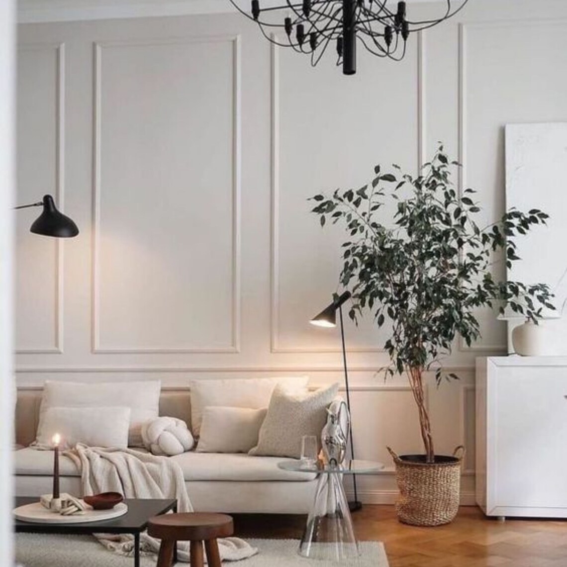 Wall Accent Decorative Accent Wall Kit Lined Wall Molding 2.5 Etsy