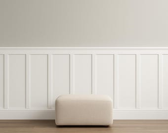Shaker Wall Paneling Kit: Ready Assemble Wainscoting, Primed Molding