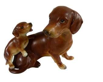 ラバードール　ダックスフント　茶色　ゲーベル　Goebel　ドイツ　ヴィンテージ Rare Goebel Large Dachshund Puppy #30032 16 - Etsy