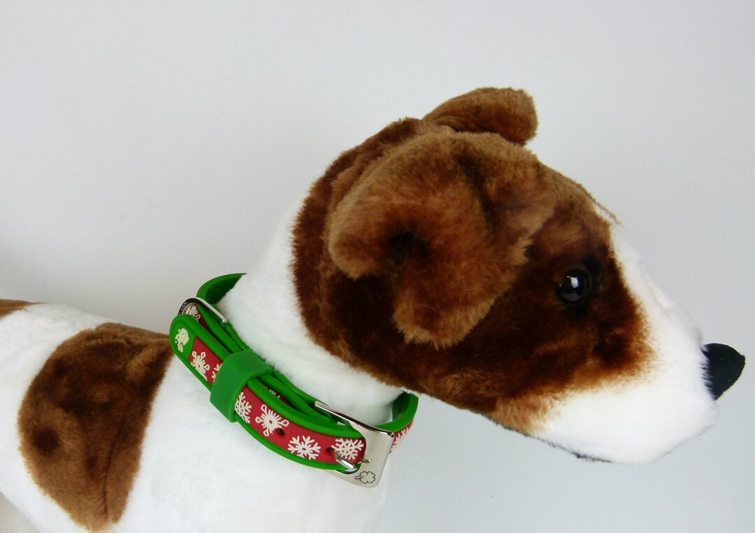 Dublin Dog No Stink SNOWFLAKE Dublin Dog Collar Red Green Etsy